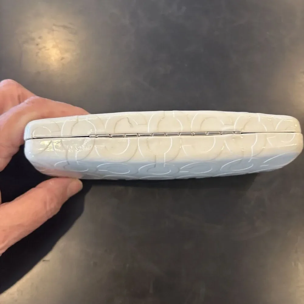 Coach Vintage Ivory Clamshell Eyeglass Case Only 90s Original Cleaning  Cloth